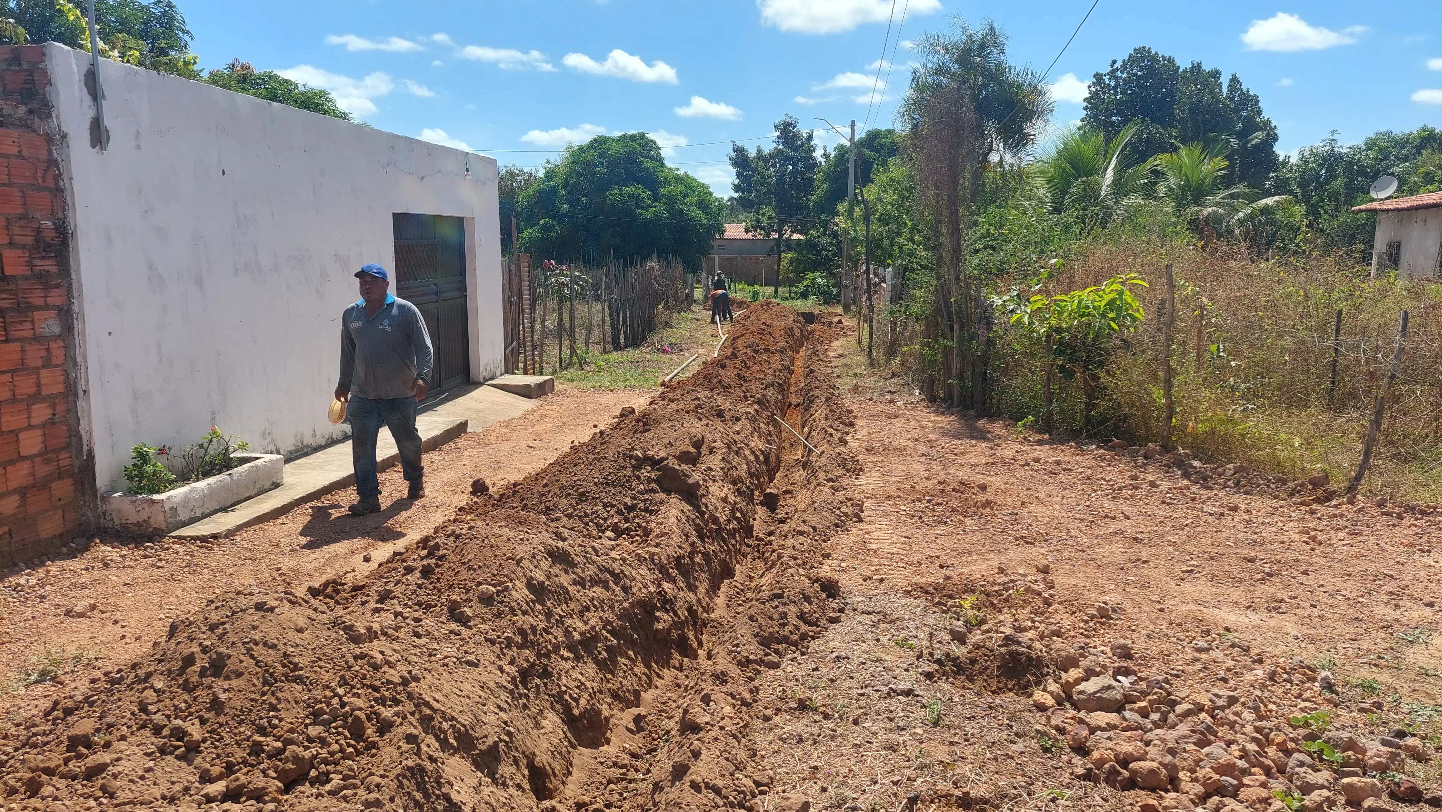 Foto 1 – SAAE Codó leva extensão de rede de abastecimento ao Povoado Sabiazal e realiza sonho antigo da comunidade